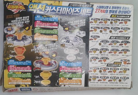 (1st.gen.Metalfusion bey:not opened for using) Action customize set Stamina and Deffense